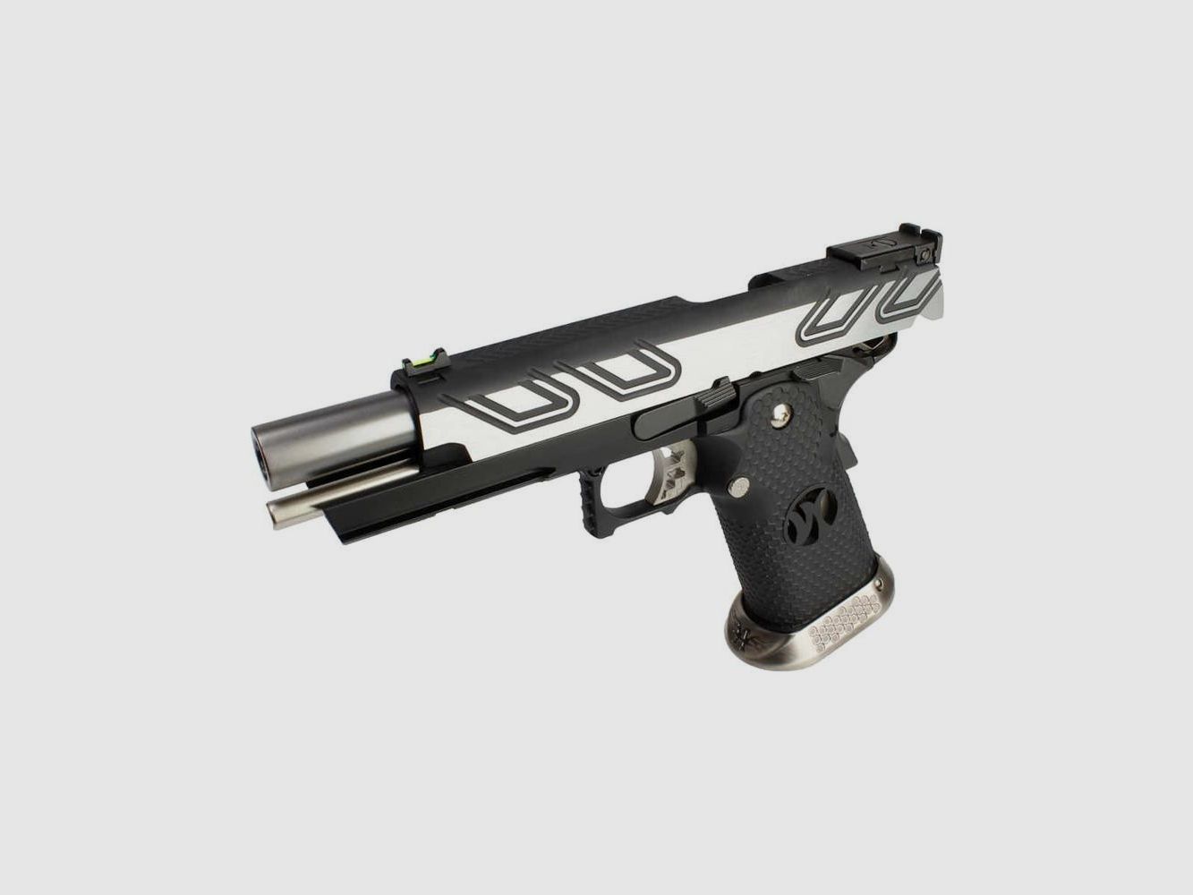 GBB HX23 AW Custom - IPSC Voll Silber - Präzision und Zuverlässigkeit für den Schießsport, Bild 2 von 5