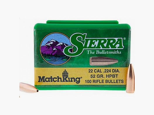 Sierra .22 matchking 52gr HPBT 100 stuks