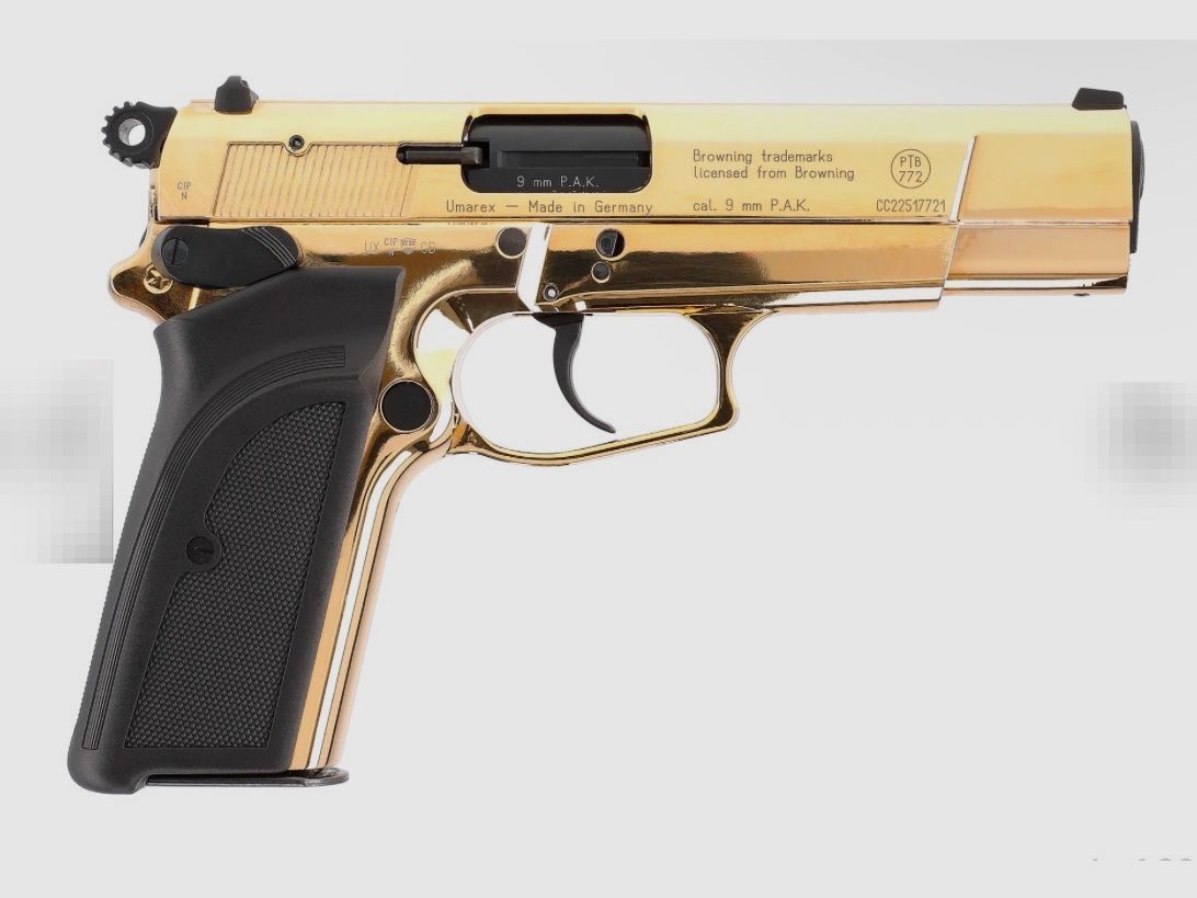 Browning GPDA 9mm P.A.K. 24 Karat vergoldet