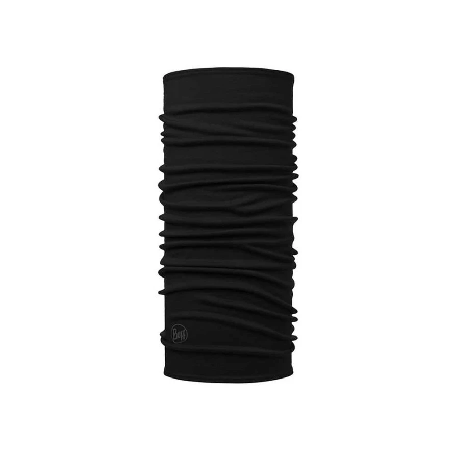 Buff Merino Wool Midweight black neck gaiter
