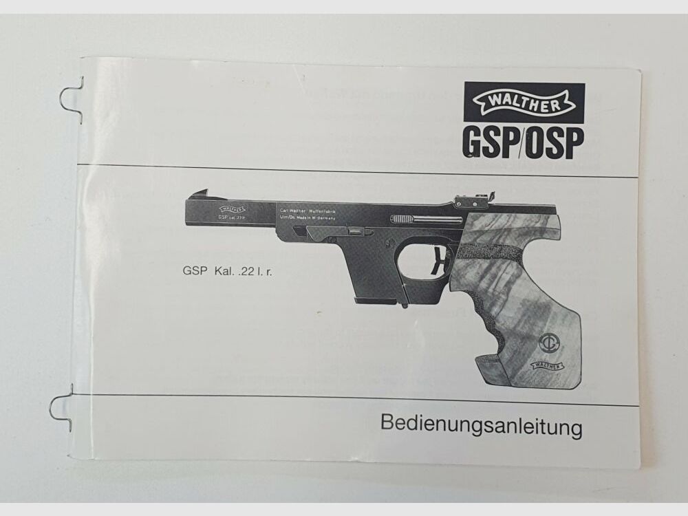 Fabbrica di armi Carl Walther Ulm Pistola sportiva/da competizione Walther GSP in calibro .22 L.r. - Impugnatura in legno Carl Walther