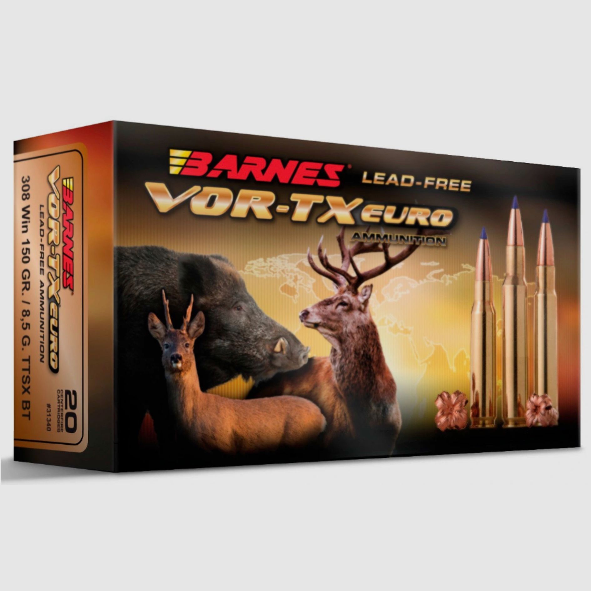 Barnes 31341 .308 Win. Vor-TX International TTSX 9,7g 150grs. Bleifrei Langwaffenmunition