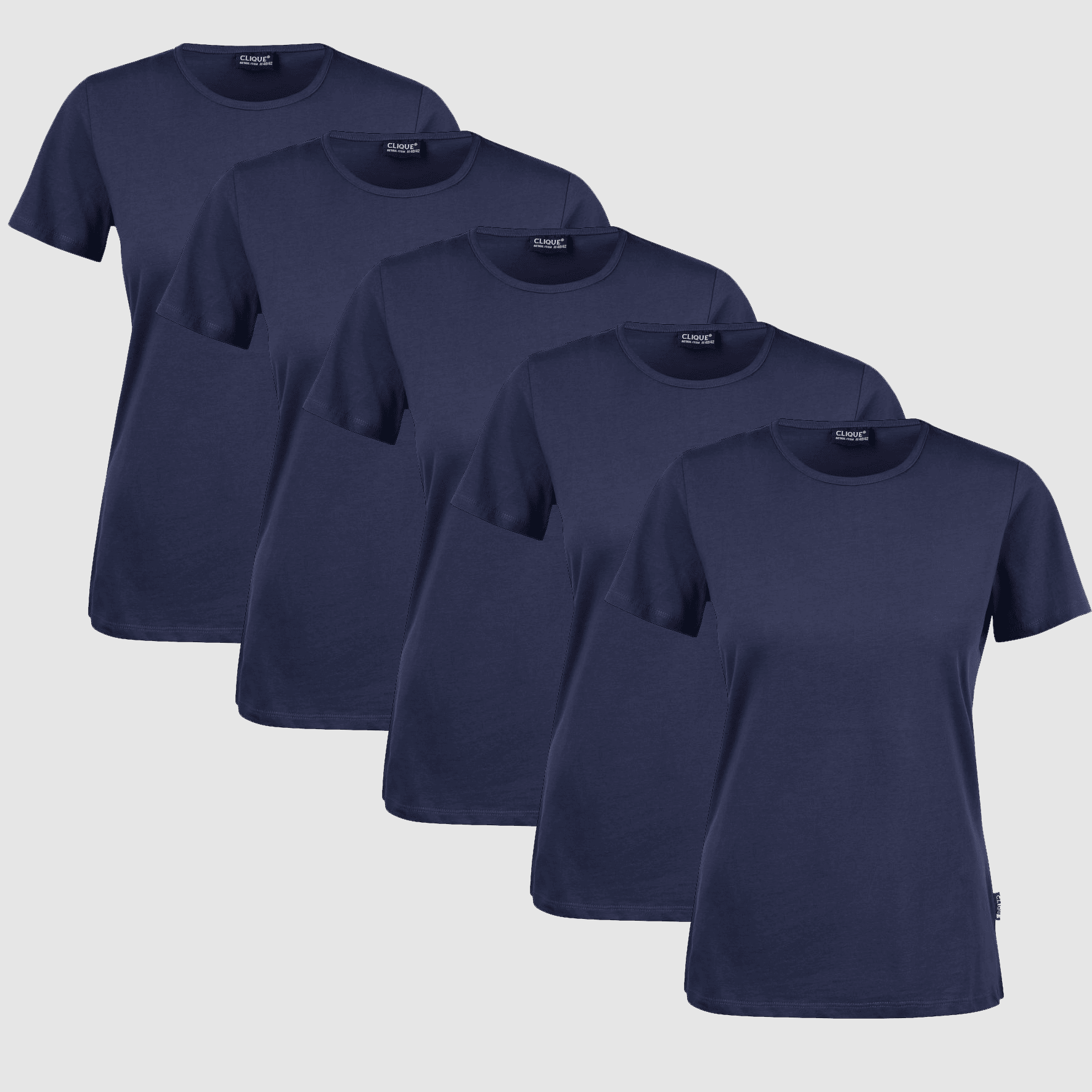 Clique T-Shirt Donna 5-Pack Navy
