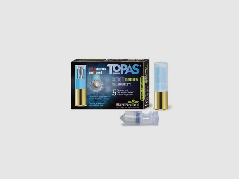 Brenneke Flintenlaufgeschoss Topas nature 200grs - 5 Stk