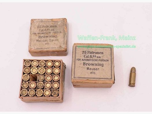 munizioni per pistole sconosciute 6,35 mm Browning