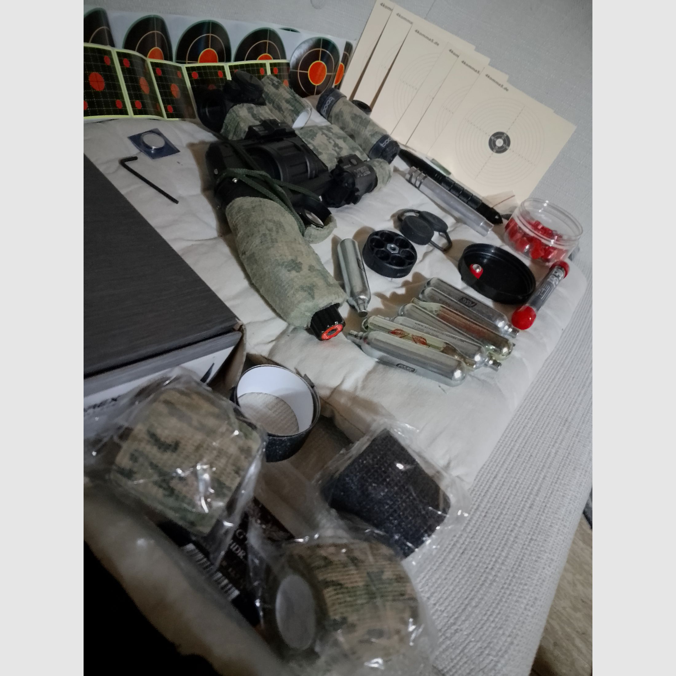 T4e HDR50 Tuning canna rosso verde punto di mira pallini in acciaio gomma RAM Paintball marker Cal .50 set lampada capsule CO2