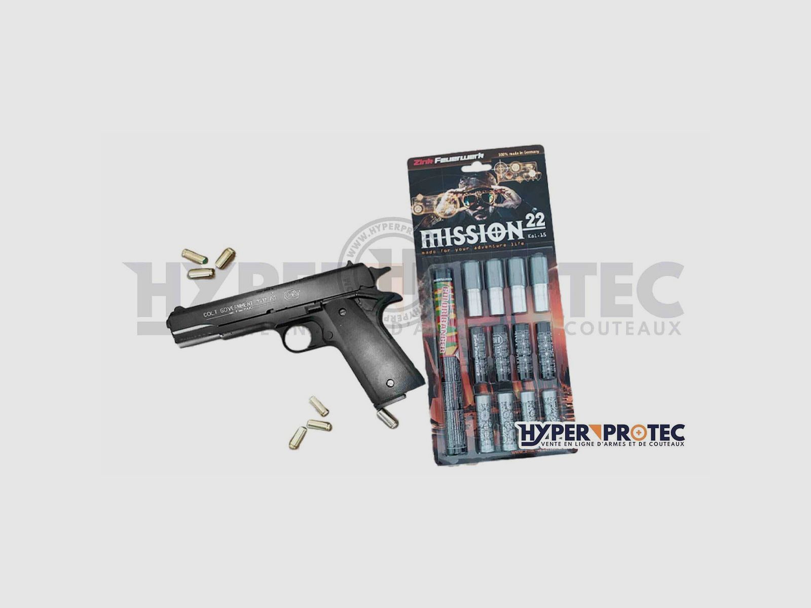 Pack Colt 1911 A1 + Platzpatronen + Signalraketen