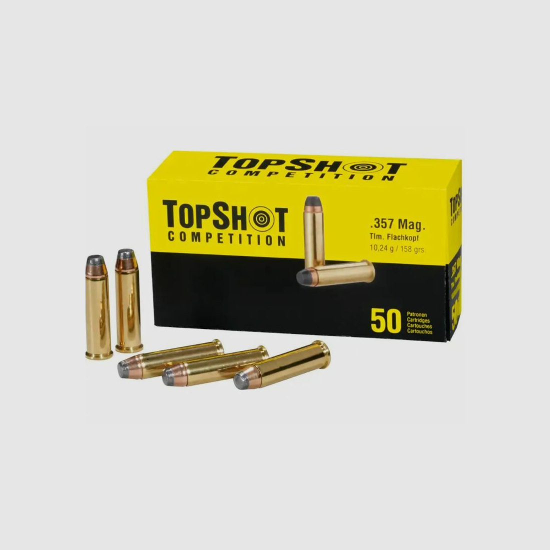 TopShot S&B	 TOPSHOT Competition .357 Magnum Teilmantel Flachkopf 10,2g/158grs.