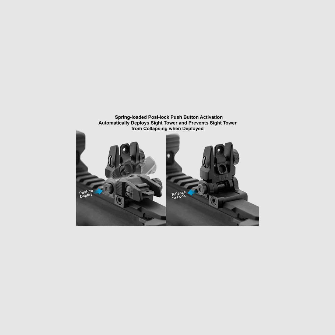 UTG® ACCU-SYNC® Mira plegable con resorte para AR15