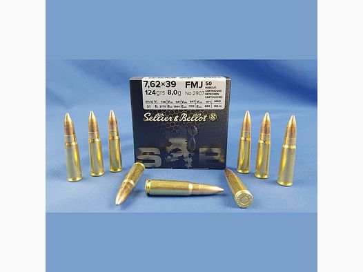 Sellier&Bellot 7,62×39 FMJ 124grs 8,0g