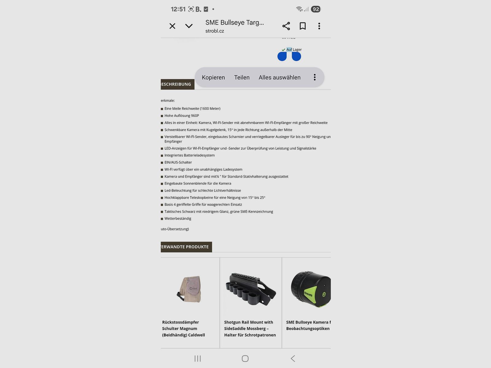 SME BULLSEYE Target Kamera Neu! Bis 1 Meile Übertragung.