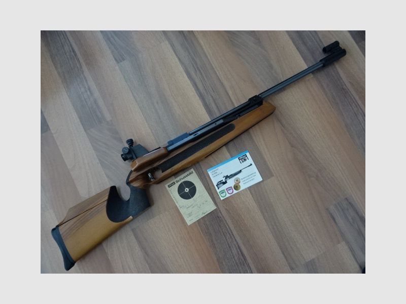Walther LGM-1 Match Luftgewehr für Rechtsschützen topp Zustand Schussbild Anleitung Irisblende