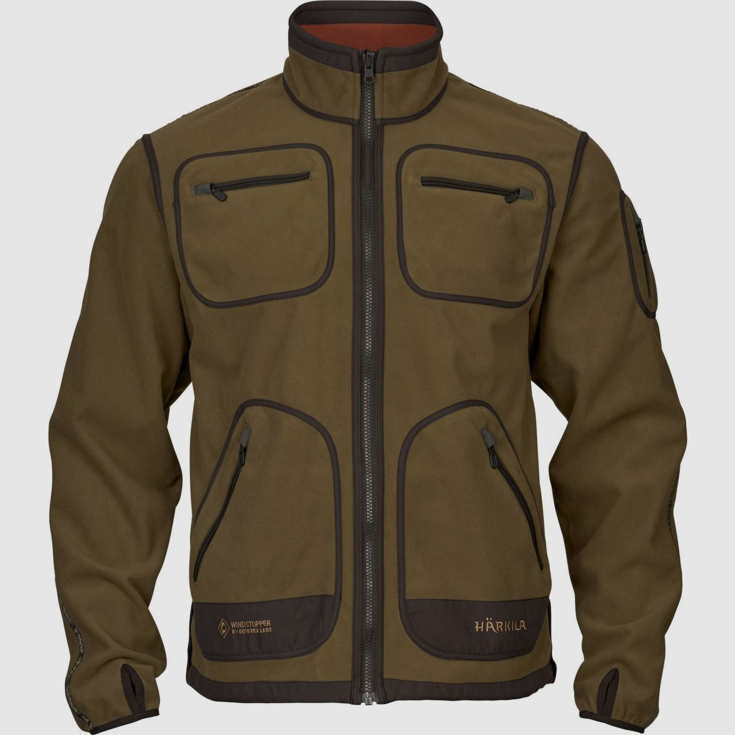 Hrkila Kamko Fleecejacke Grn / Orange