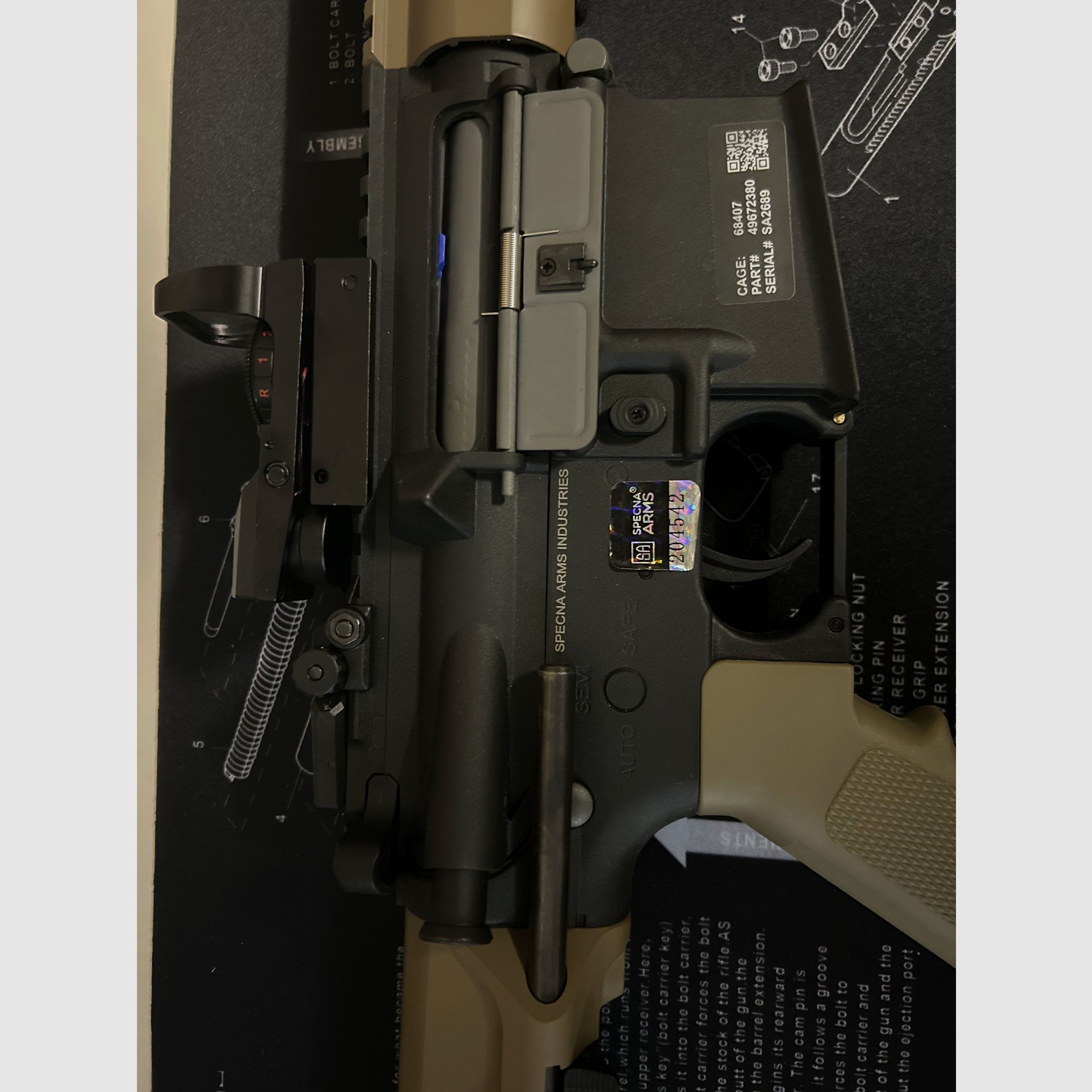 Specna Arms C12 Core Half Tan 0,5J Airsoft als nieuw!!