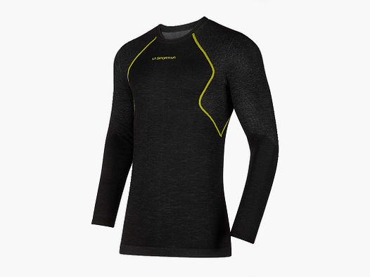 MAGLIA – LA SPORTIVA – UOMO – WOOL40 AERO LONGSLEEVE M Black/Yellow