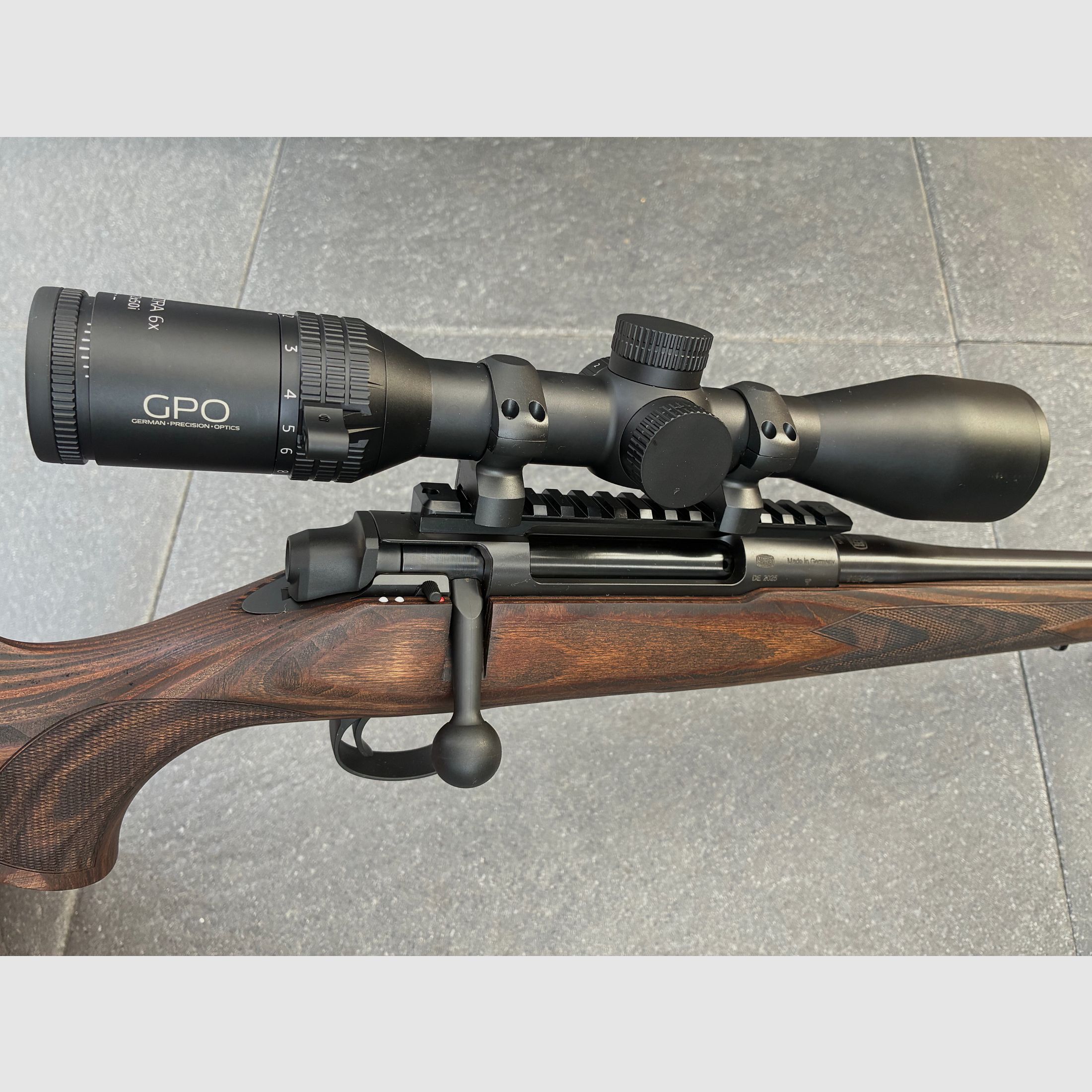 223. Rem Mauser M18 pure NEU mit GPO Glas + Schalldämpfer montiert