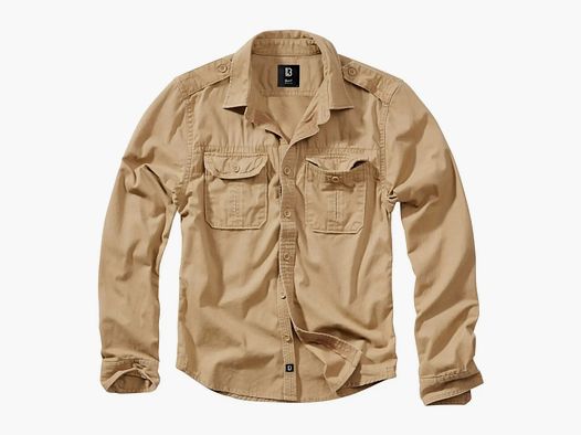 Brandit Brandit Hemd Vintage Shirt Longsleeve - Camel / S Herren