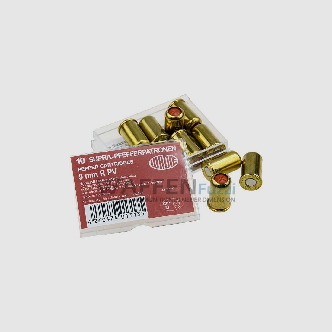 Wadie pepper ammunition 9 mm for revolvers - now even stronger