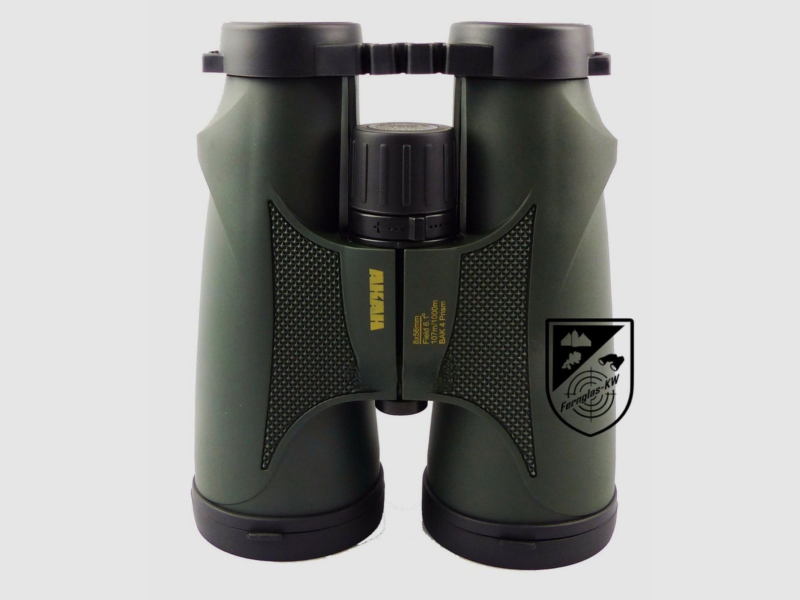 AKAH binoculars 8x56 with carrying case and carrying strap sitting binoculars hunting binoculars