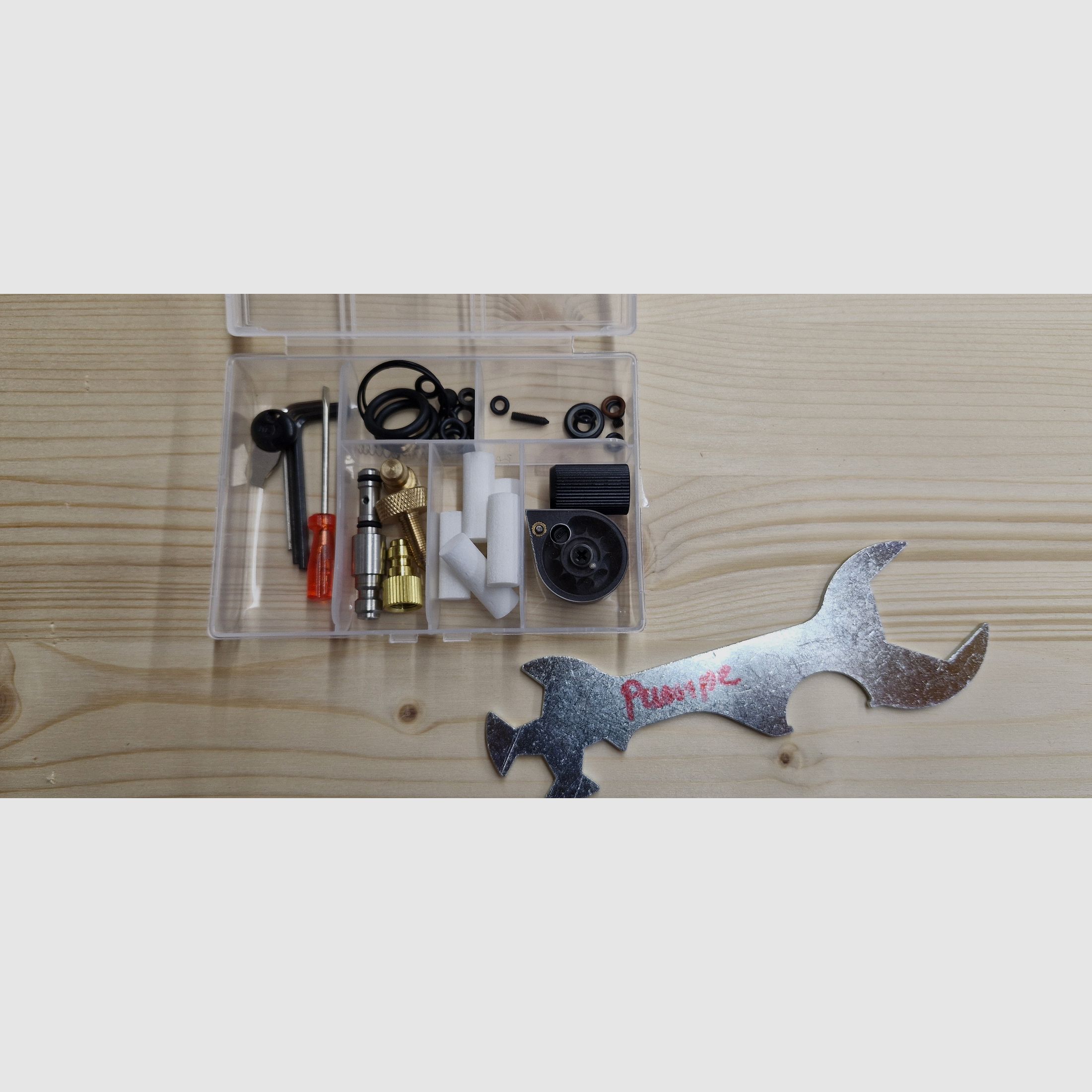 Pistola de aire comprimido Diana Bandit, aire comprimido, cargador, silenciador - con bomba de aire, soporte, diabolo de 4,5 mm, soporte, accesorios