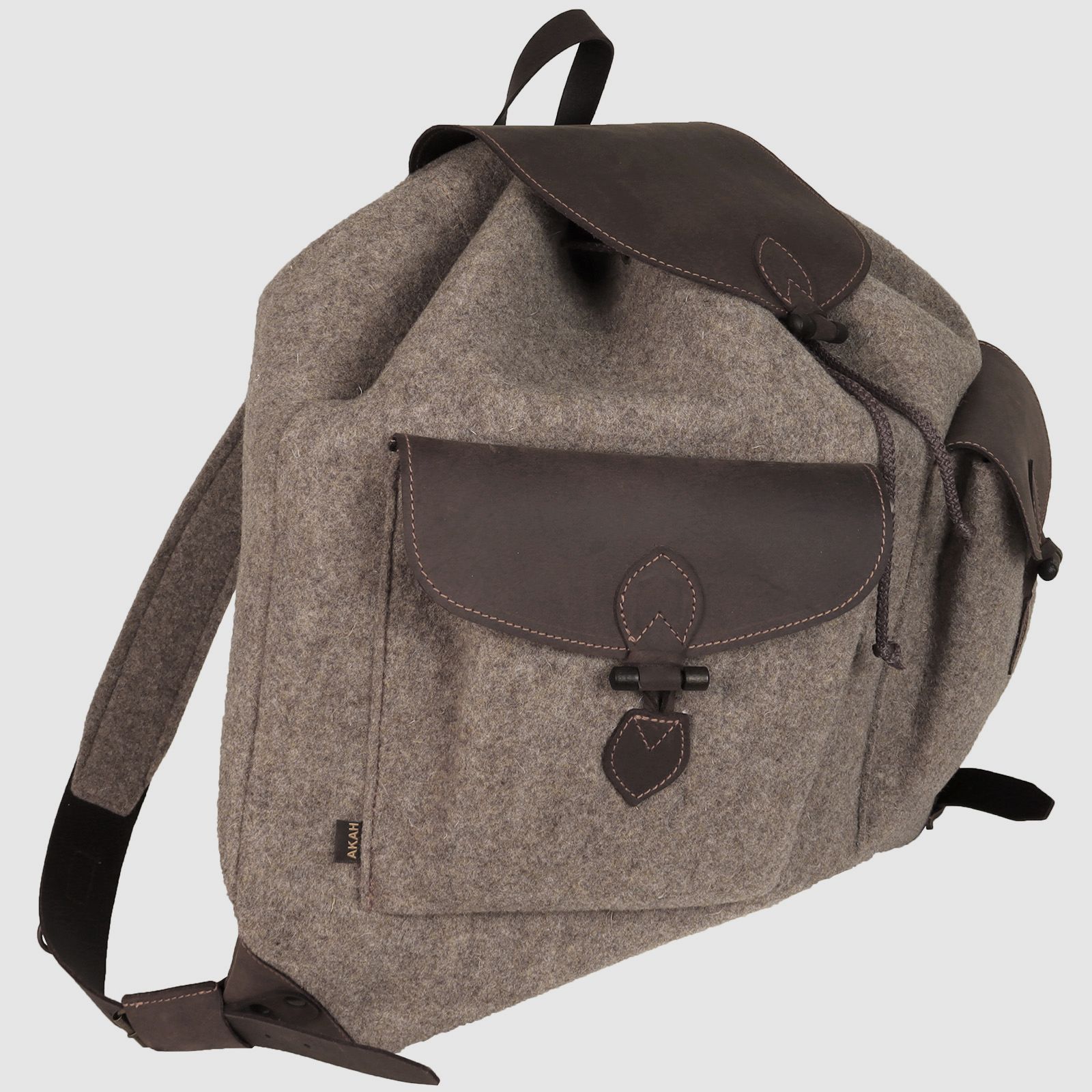 Wool felt backpack silent