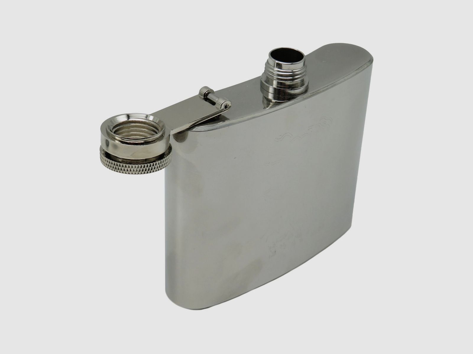 Starwings flacon en acier inoxydable gravé sujet "Chasse" 5 oz, image 2 sur 3