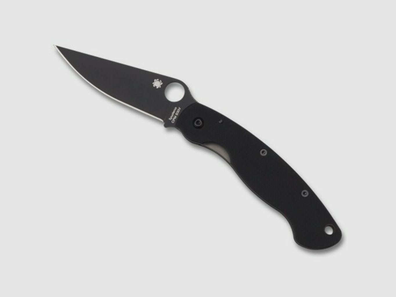 Spyderco Military Folding Knife Black Black, image 1 of 3