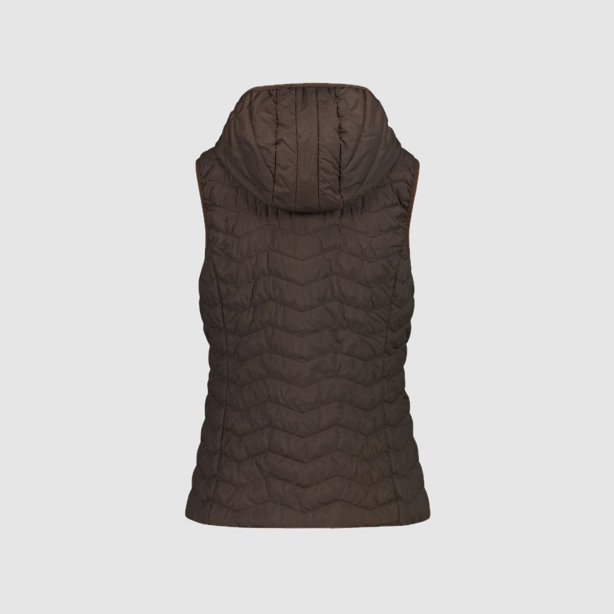 CMP Wattierte Weste mit Kapuze für Damen Braun