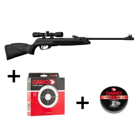 Pack Carabine A Plombs Gamo Black Shadow Combo Calibre 4.5mm