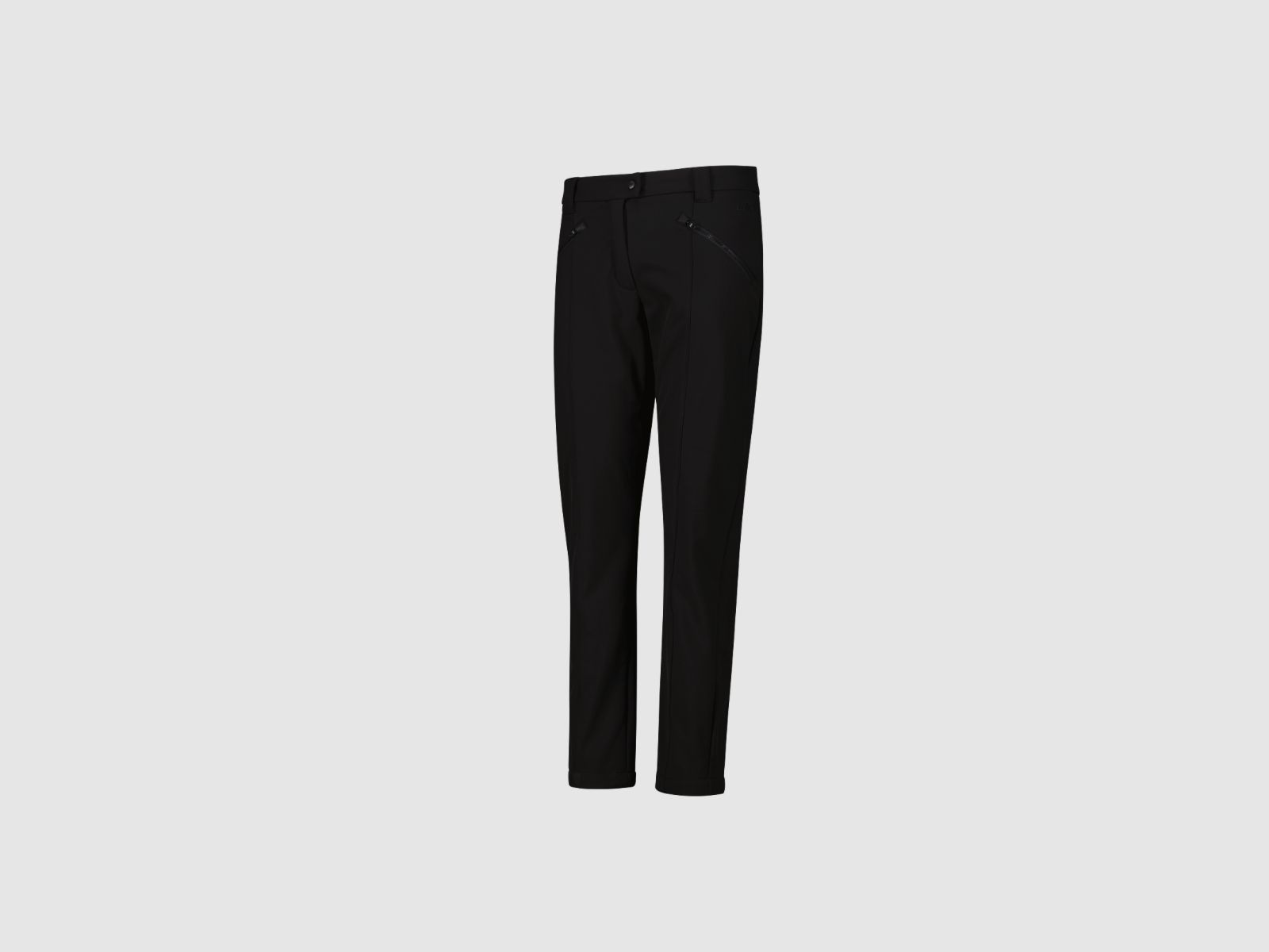 Pantalones Softshell CMP para Mujer con Costura Visible en la Parte Delantera Negra