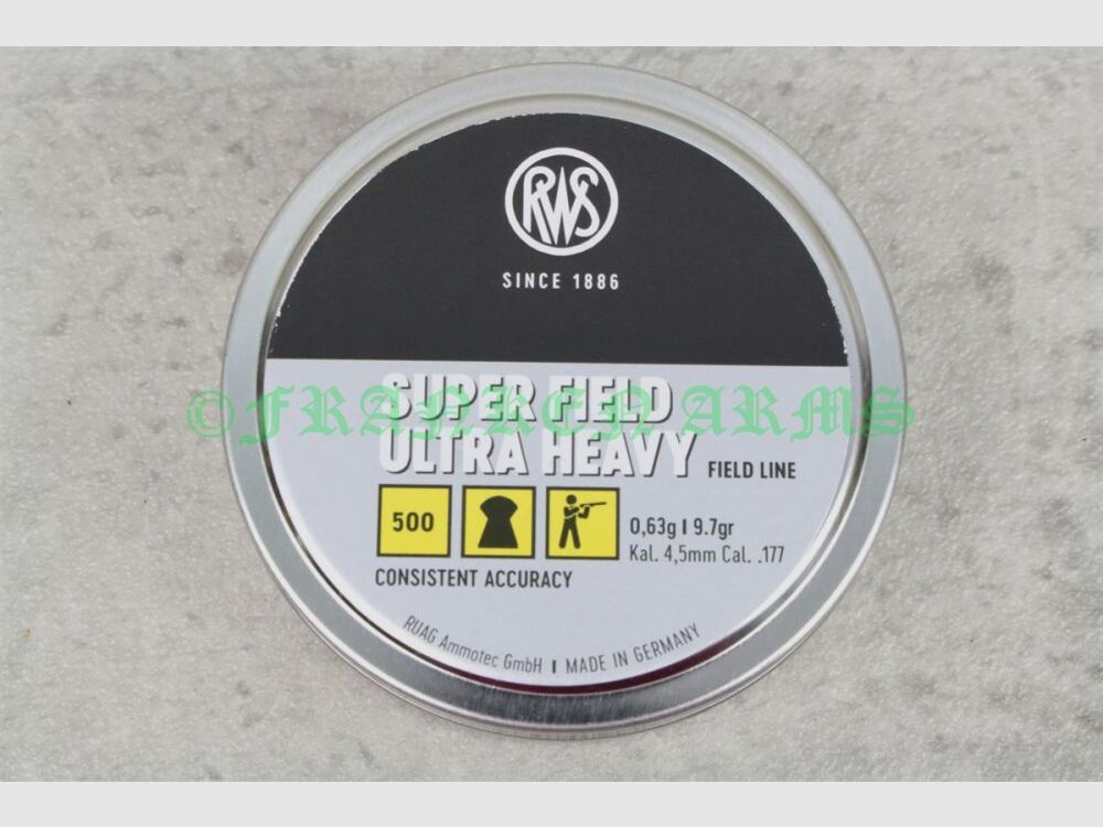 RWS	 Super Field Ultra Heavy 4,51mm 500 Stück Staffelpreise