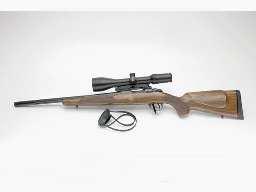 Rep. Büchse Sako 85 Varmint Kurz kannelierter Lauf Meopta 3-12x56 auf Dentl .222Rem