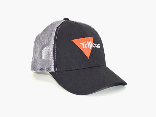 Cappello con rete e logo nero regolabile