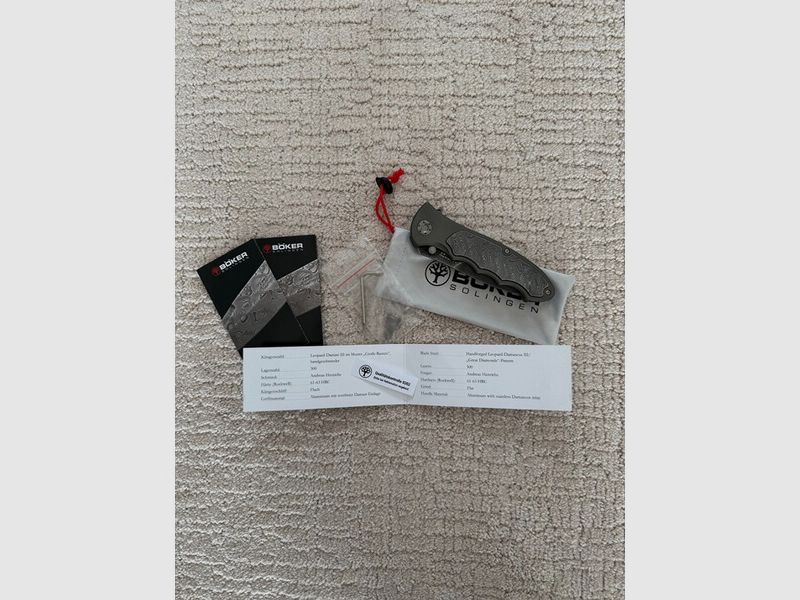 Böker Leopard Damast III Collection 110237DAM Limited Edition Taschenmesser