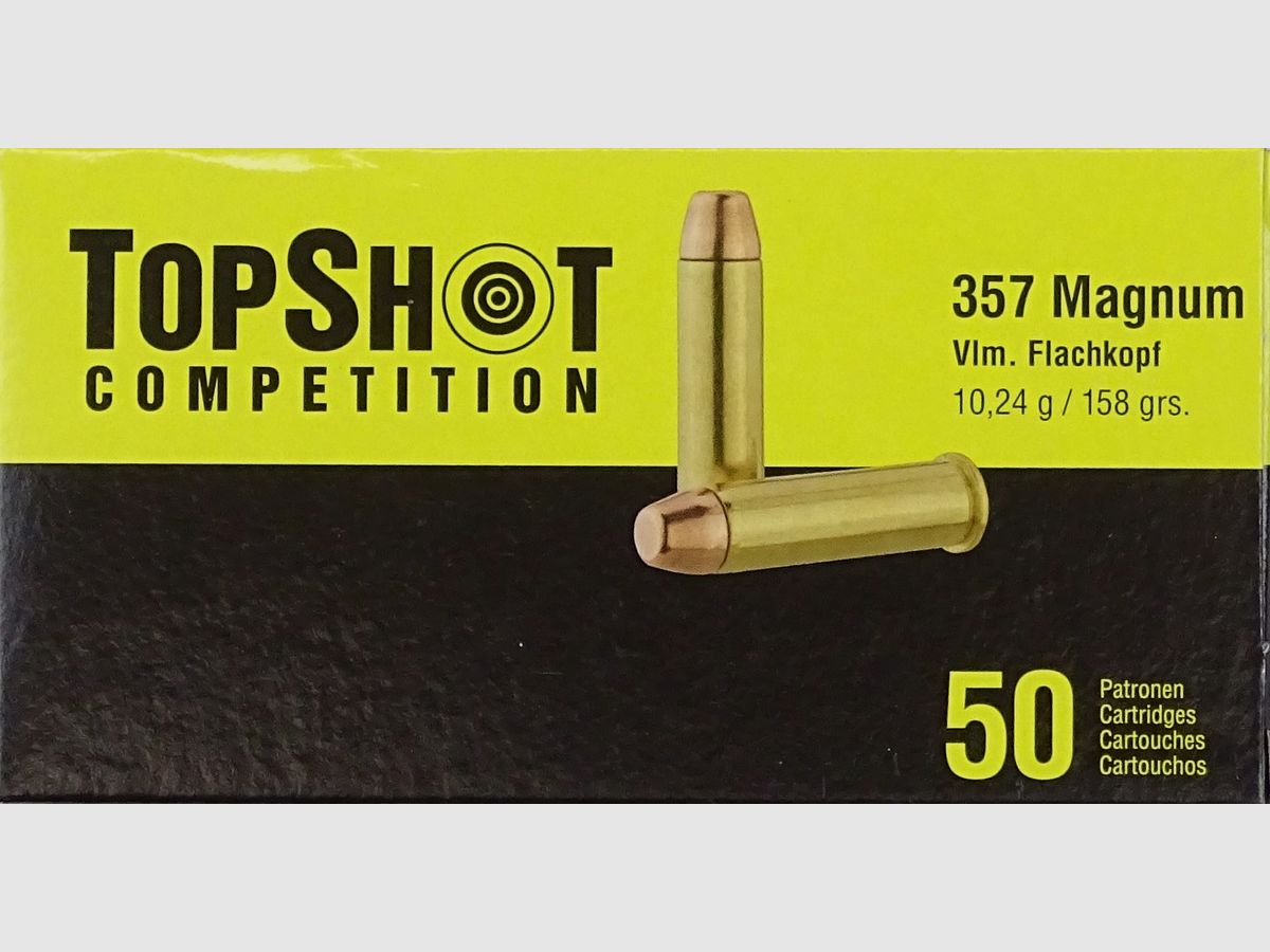 TopShot .357Magnum Vlm. Flachkopf 158grs - 1000 Schuss