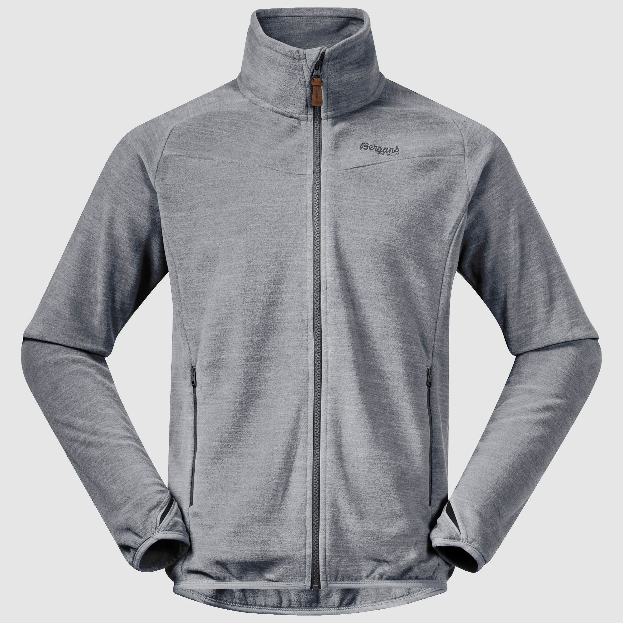 Bergans Hareid Fleecejacke NoHood Herren Aluminium S