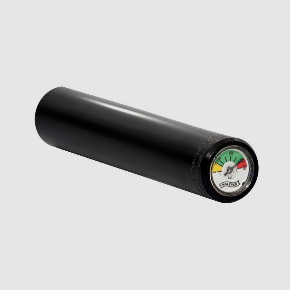 Luftdruckbehälter Alu Walther LP300 LP200 300 bar schwarz 85 ccm, 260 gr mit Manometer