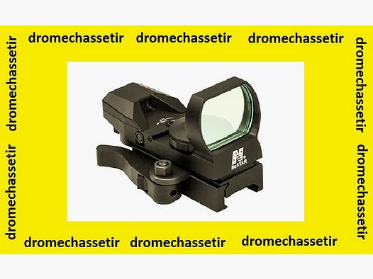 Panoramisches Rotpunktvisier Nc Star, mit 4 blau beleuchteten Absehen, mit Schnellmontage für 21mm breiten Schienen (Weaver und Picatinny)