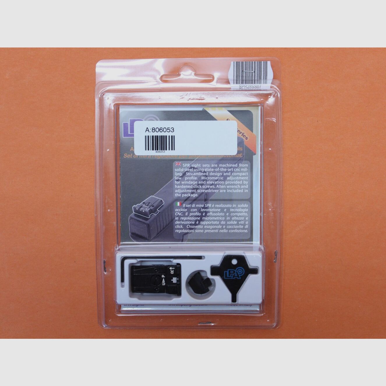 LPA. SIG Sauer: Mikrometervisier LPA schwarz/ gerillt incl. Korn (SPR28SS07) für Classic Line und SP2002.