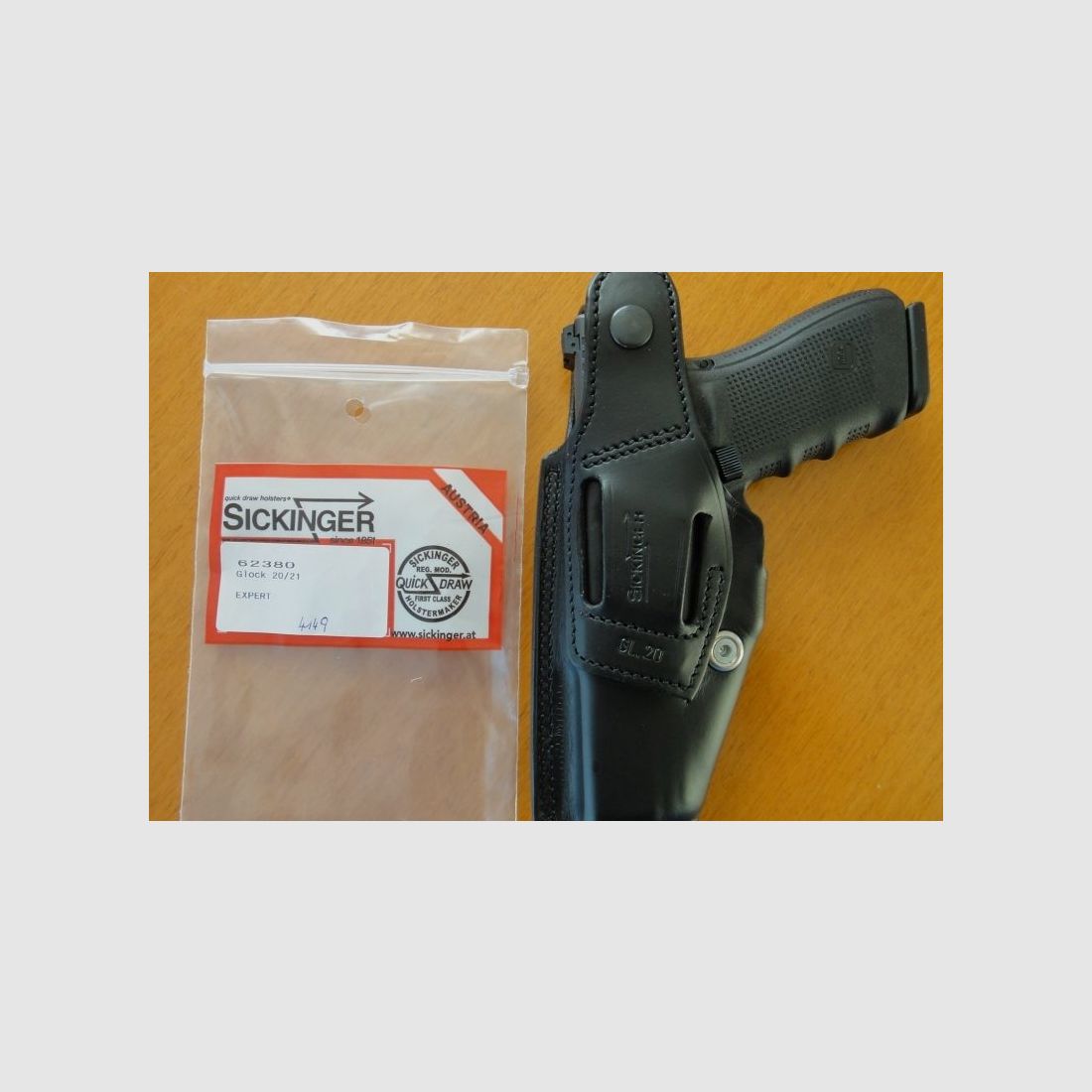 Sickinger Sickinger Holster EXPERT zwart voor SL-pistool Glock 20/21