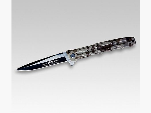 Cuchillo de bolsillo largo y delgado con asistencia de resorte slingshot camo