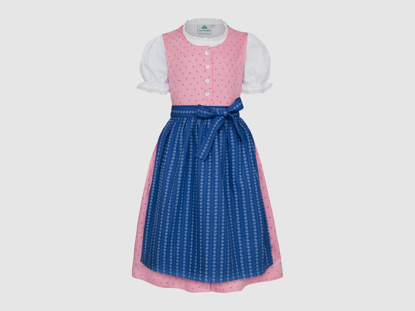 Kinder Dirndl "Das Heimatliche" in Roze/Blauw