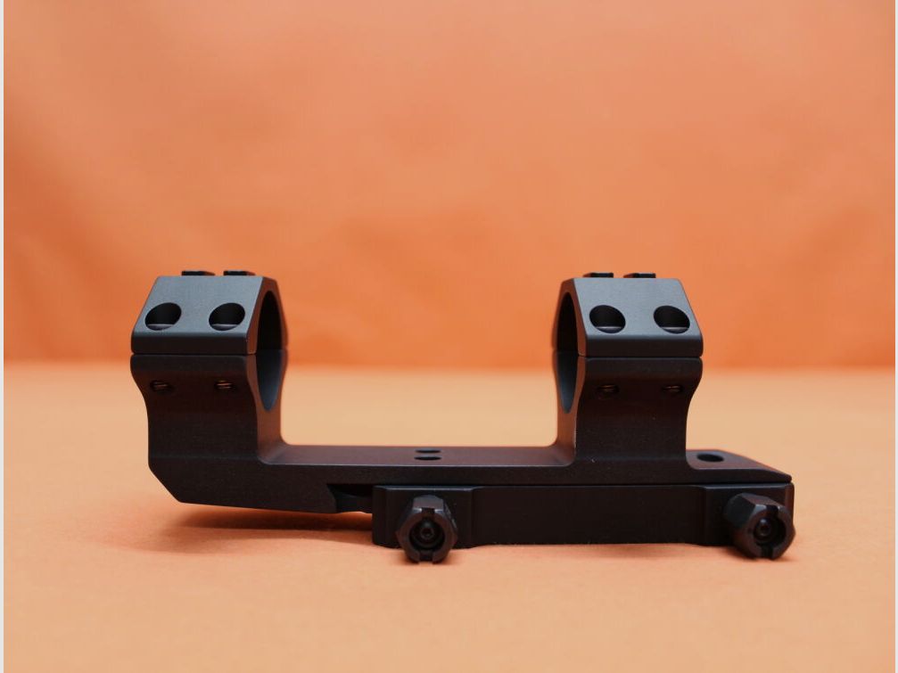 Recknagel Era-Tac Blockmontage 30mm (T5023-0022) mit Mutter, Alu schwarz, 2'' verlängert für Picatinnyprofil