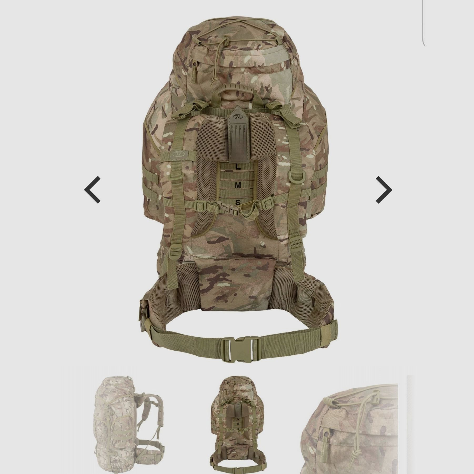 Rucksack Survival, tactique tacheté Pro Force Elite