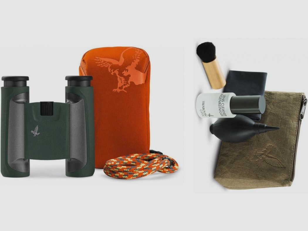 SWAROVSKI OPTIK Swarovski CL Pocket 8x25 Grün+Mountain Basispaket für Vogelbeobachtung