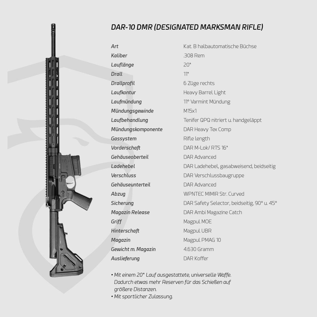 DAR-10 DMR (DESIGNATED MARKSMAN RIFLE)