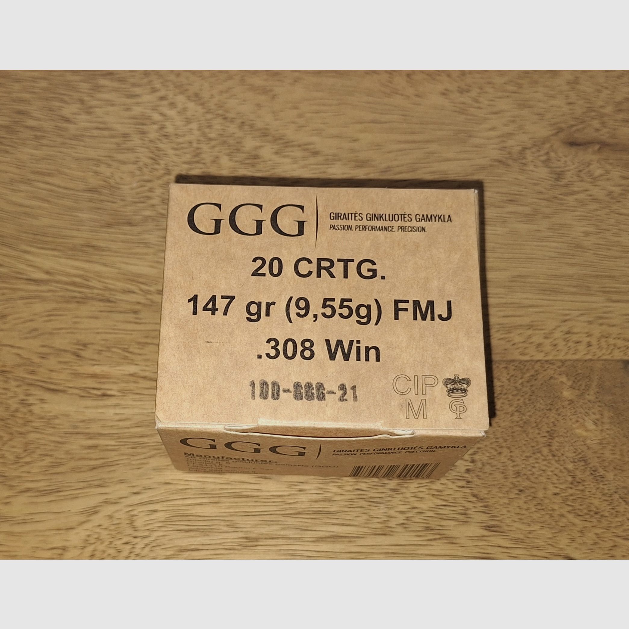 500 Schuss GGG 147grain FMJ .308