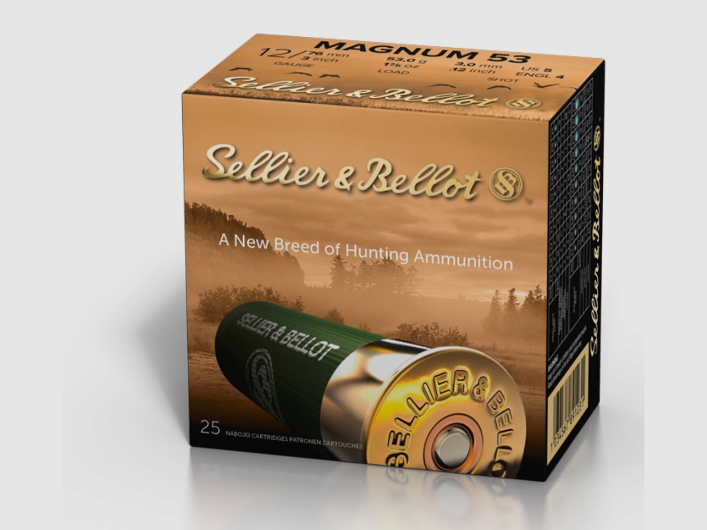 Sellier & Bellot 156626 12/76 Jagd Plastik Magnum 4,0 mm 53g