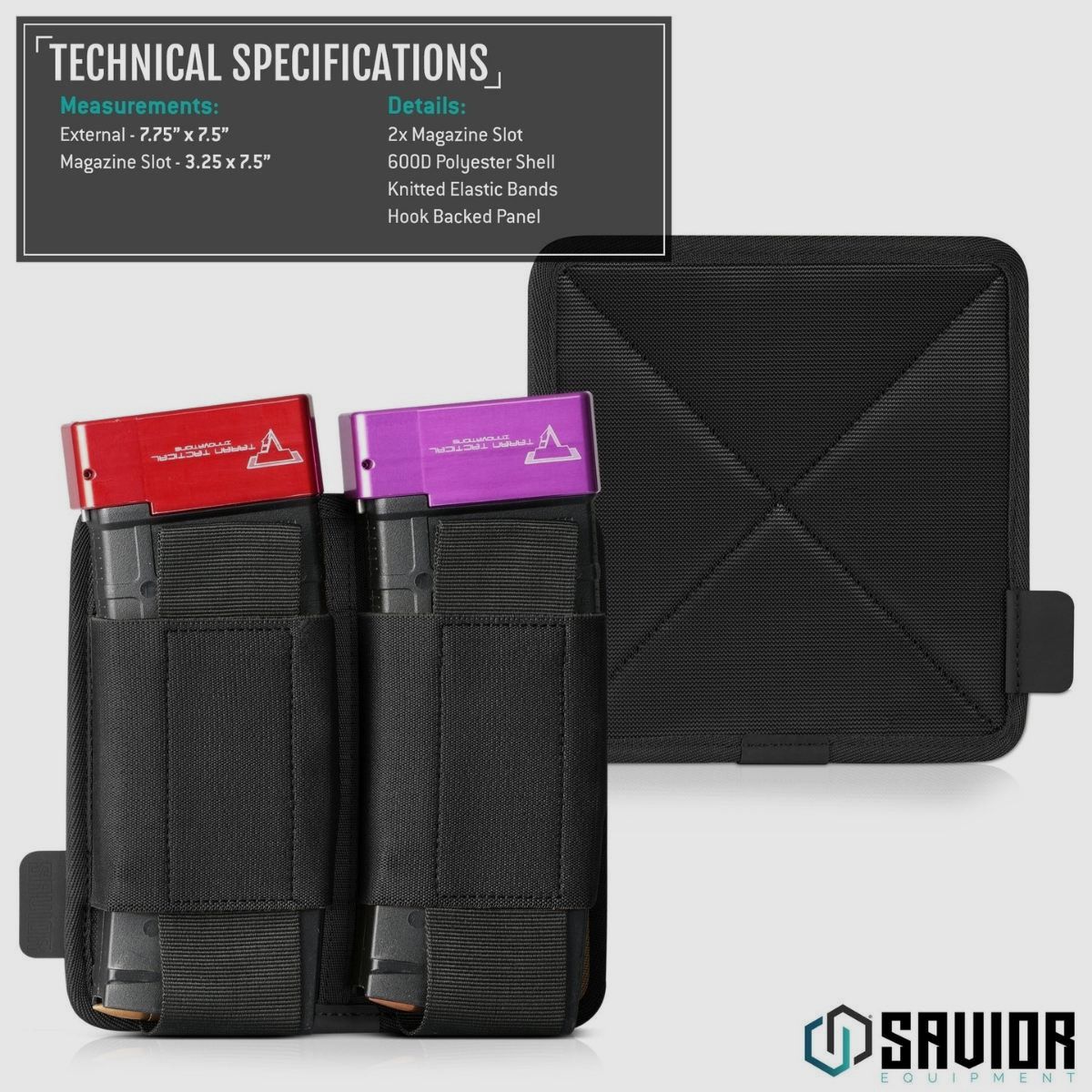 Savior - Holder na magazynki AR-10 2 sloty - Zielony - MP-TNS-AR10XDUO-OG, zdjęcie 2 z 6