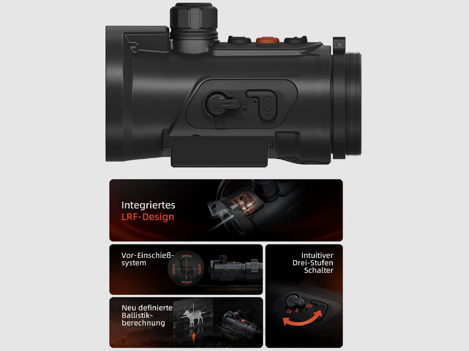 ThermTec Hunt 650L Pro Wärmebild-Vorsatzgerät mit LRF